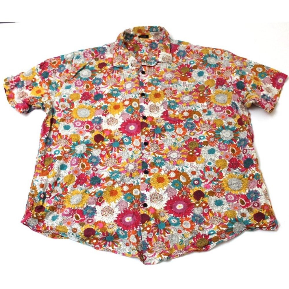 Coofandy Men's Coloring Book Style Button Down Shirt Size XXL